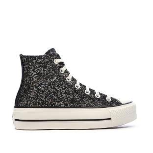 Baskets Grises Foncées Femme Converse Chuck Taylor All Star Glitter vue 2