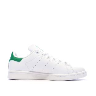 Stan Smith Blanc/Vert Mixte Adidas vue 2