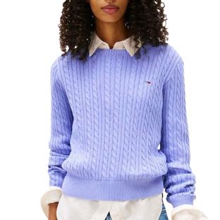Pull Bleu Femme Tommy Hilfiger Tjw Cable Essential vue 0