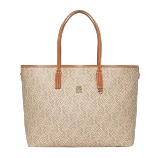 Sac Cabas Beige Femme Tommy Hilfiger Th Monoplay pas cher