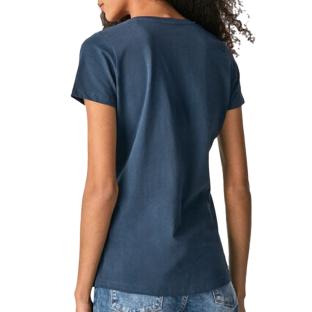 T-Shirt Gris/Bleu Femme Pepe jeans New Virginia vue 0