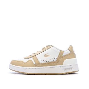 Baskets Blanche/Beige Homme Lacoste T-clip 124 vue 0