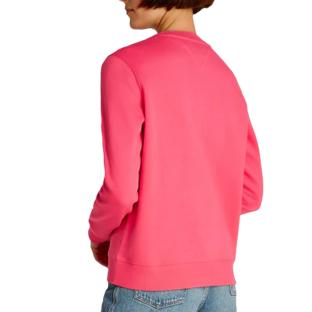 Sweat Rose Femme Tommy Hilfiger Flag Crew vue 2