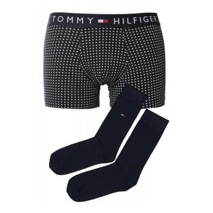 Coffret Boxer + Chaussettes Marine Homme Tommy Hilfiger Trunk pas cher