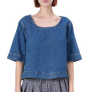 Blouse en Jean Bleu Femme Only Gigi vue 0