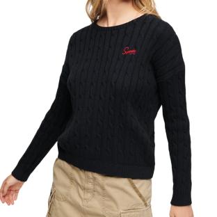 Pull Marine Femme Superdry Vintage pas cher