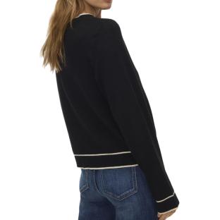Pull Noir Femme Vero Moda Gold vue 2
