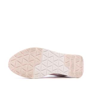 Baskets Blanc/Rose Femme Puma R22 vue 5