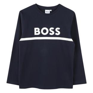 Langärmliges T-Shirt in Marineblau für Jungen von Hugo Boss J52702 Ansicht 0
