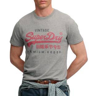 T-Shirt Gris Homme Superdry Classic vue 0
