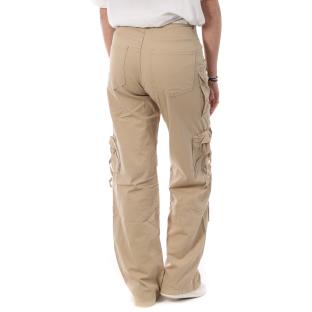 Pantalon Cargo Toile Beige Femme Monday Premium 3172 vue 2