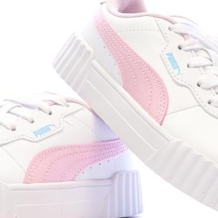 Zapatillas blancas/rosas para niña Puma Carina 3.0 Jellyy ver 0