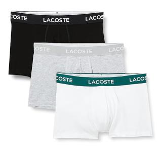 X3 Boxers Blanc/Gris/Noir Homme Lacoste 5H3389 pas cher