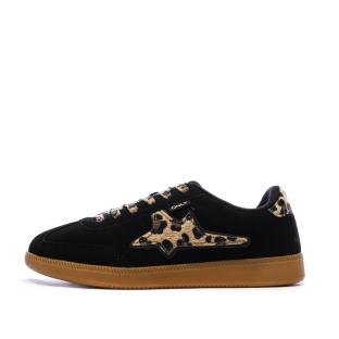 Baskets Noires/Léopard Femme Only Star vue 0
