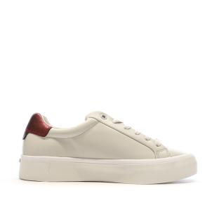 Baskets Blanches/Bordeaux Femme Calvin Klein Jeans Vulc vue 2
