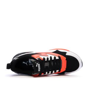 Baskets Noires/Blanches/Oranges Garçon Puma X-ray vue 3