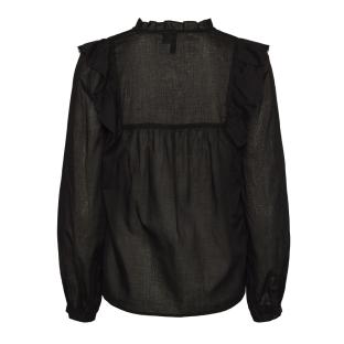 Blouse Noir Femme Pieces Makenna vue 2