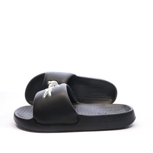 Claquettes Noires Homme Lacoste Serve pas cher