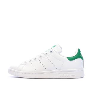 Stan Smith Blanc/Vert Mixte Adidas pas cher