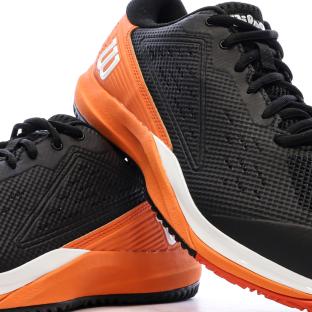 Baskets Noires/Oranges Homme Wilson Rush Pro vue 0