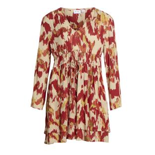 Robe Beige/Rouge Femme Vila Vimunthe 3/4 vue 0