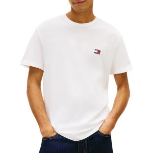 T-shirt Blanc Homme Tommy Jeans Reg Badge DM0DM20322 vue 0