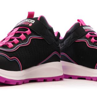 Baskets Noire/Rose Fille Skechers Outdoor Storm vue 7