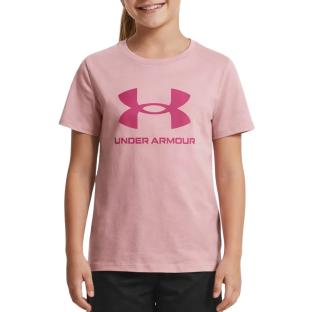 T-Shirt Rose Fille Under Armour Big Logo vue 0