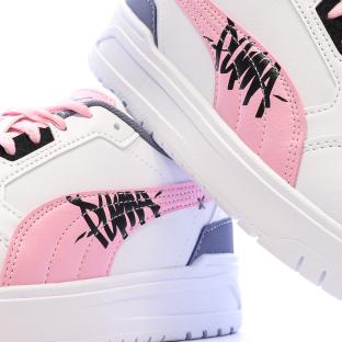 Baskets Blanc/Mauve/Rose Fille Puma Shuffle Downtown vue 0