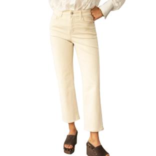 Jean Droit Beige Femme Oraije Solange vue 0