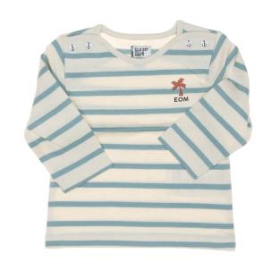 T-Shirt Blanc/Bleu Garçon EOM Eloris pas cher