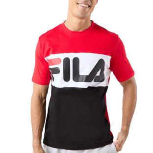 T-shirt Rouge/Noir Homme Fila Flat Matte pas cher
