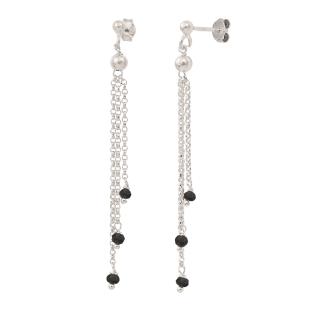 Boucles D'oreilles Noir Clio Blue Cristal pas cher