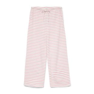 Pantalon Blanc/Roses à rayures Femme Vero Moda Malma pas cher