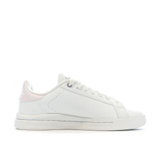 Baskets Blanc/Rose Femme Adidas Court Silk vue 2