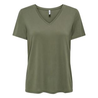 T-Shirt Kaki Femme Only Free Life pas cher