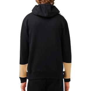 Sweat Noir Homme Lacoste Colorblock Hoodie vue 0