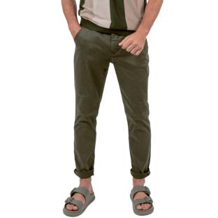 Chino Slim Kaki Homme American People Motor pas cher