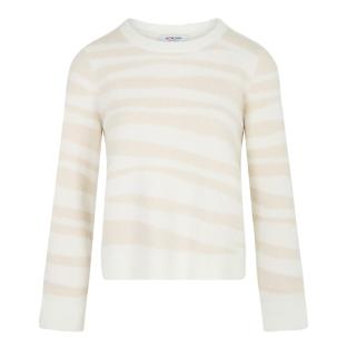 Pull Beige/Blanc Femme Morgan MTIGRA vue 3