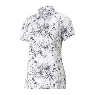 Polo Blanc/Gris Femme Puma Artwork pas cher