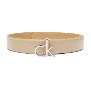 Ceinture Beige Femme Calvin Klein Jeans Ck Buckle Belt pas cher