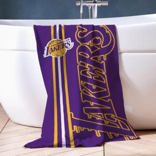Serviette Violette/Jaune Garçon Sport Zone Lakers vue 0