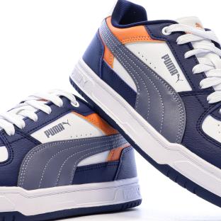 Baskets Bleu/Blanc/Orange Garçon Puma Puma Caven vue 0