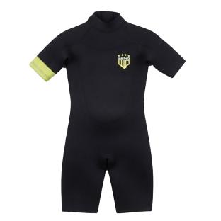 Combinaison de Surf Noir/Vert Mixte junior Wave Power Shorty vue 0