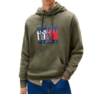 Sweat Kaki Homme Tommy Hilfiger Tjm Reg Rwb Flag vue 0