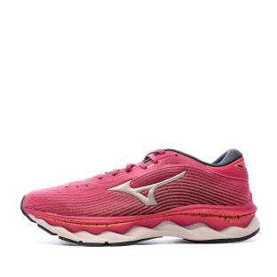Chaussures de Running Rose Femme Mizuno Wave Sky 5 pas cher
