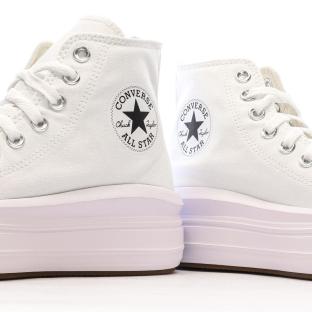 Baskets Blanches Femme Converse Chuck Taylor All Star Move 568498C vue 7