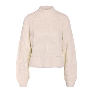 Pull en Maille Blanc Femme Noisy May Tessa High Neck pas cher