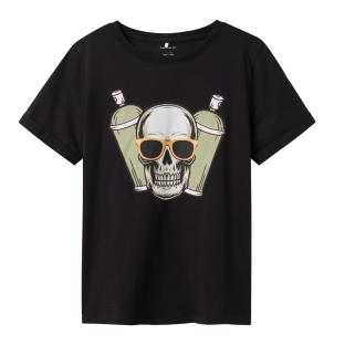 T-shirt Noir Garçon Name It Tantan pas cher