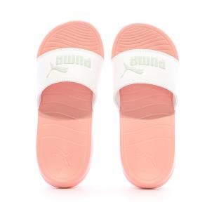 Claquettes Blanches/Roses Fille Puma 20 372313-34 vue 3
